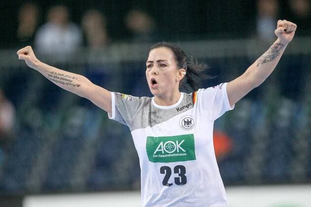 Deutschland - Serbien Handball Frauen WM Leipzig, 05.12.2017, Arena Leipzig, Weltmeisterschaft 2017, Handball Frauen Vorrunde Gruppe D. , Deutschland ( GER) vs Serbien ( SRB) 22:22 (9:11) , Im Bild: Svenja Huber (23, Deutschland) ,