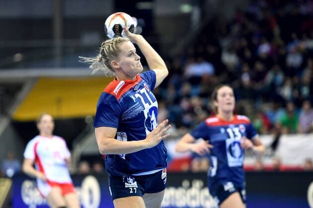 Handball, WM Damen, Norwegen - Polen 171205 Norges Marit Rosberg Jacobsen under matchen mellan Norge och Polen under handbolls-VM den 5 december 2017 i Bietigheim Bissingen. Copyright: CARLxSANDIN BB171205CS091