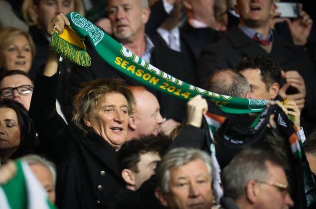 Famous Singer Rod Stewart pictured during a soccer game between Scottish team Celtic FC and Belgian club RSC Anderlecht, Tuesday 05 December 2017 in Glasgow, Scotland, the sixth and last game in the group stage of the UEFA Champions League competition. VIRGINIExLEFOUR  x05214425x
