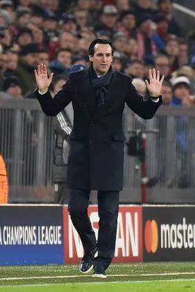 Trainer Unai Emery (Paris St. Germain). Deutschland, Muenchen: Fussball, UEFA Champions League, Matchday 6: FC Bayern Muenchen vs Paris Saint-Germain am 05.12.2017, Allianz-Arena.