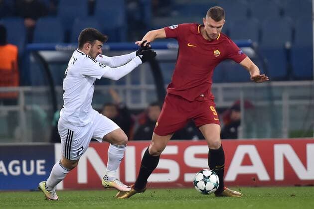 Gara Garayev Qarabag Edin Dzeko Roma Roma 05-12-2017 Stadio Olimpico Uefa Champions League A 2017 2018 Group C AS Roma - Qarabag Foto Andrea Staccioli Insidefoto andreaxstaccioli