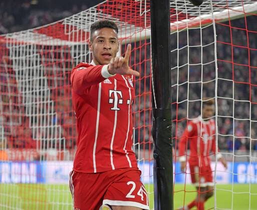 05.12.2017, Fussball UEFA Champions League 2017 2018, Gruppenphase, 6.Spieltag, FC Bayern München - Paris Saint Germain, in der Allianz-Arena München, Torjubel Corentin Tolisso (FC Bayern München) zum 2:0.