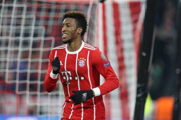 Torjubel von Kingsley Coman 29 (FC Bayern Muenchen) zum 3:1, FC Bayern Muenchen vs. Paris Saint-Germain, Fussball, Vorrunde, Champions League, 05.12.2017 Muenchen Bayern Deutschland