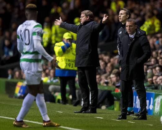RSC Anderlect manager Hein Vanhaezebrouck during the Champions League Group B match at the Celtic Park, Glasgow. Picture date: December 5th 2017. Picture credit should read: Craig Watson Sportimage EDITORIAL USE ONLY. No use with unauthorised audio, video, data, fixture lists, club league logos or live services. Online in-match use limited to 120 images, no video emulation. No use in betting, games or single club league player publications.