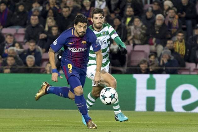 December 5, 2017 - Barcelona, Catalonia, Spain - Luis Suarez during the UEFA Champions League match between FC Barcelona Barca and Sporting CP Lisboa at the Camp Nou Stadium in Barcelona, Catalonia, Spain on December 5,2017 FC Barcelona v Sporting CP - UEFA Champions League  - ZUMAn230 20171205_zaa_n230_471 Copyright: xMiquelxLlopx