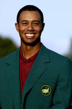 Tiger Woods im Green Jacket - Golf - The Masters , Augusta Georgia U S A *** Tiger Woods at the Green Jacket Golf The Masters Augusta Georgia U S A