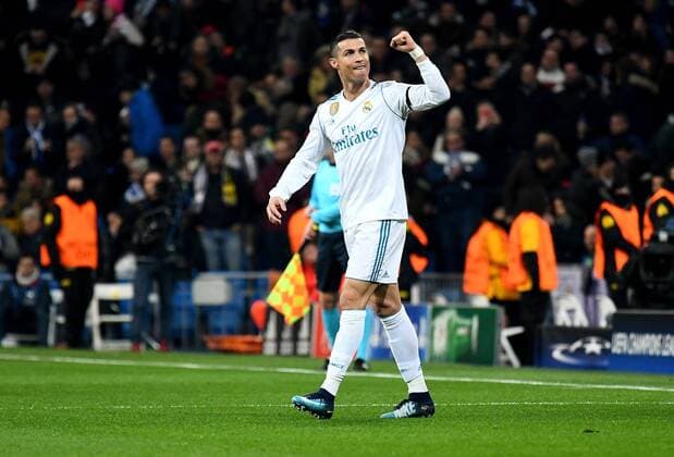 06.12.2017, xfux, Fussball Champions League, Real Madrid - Borussia Dortmund, emspor, v.l. Cristiano Ronaldo (Real Madrid) Torjubel, Goal celebration, celebrate the goal zum 2:0 Madrid