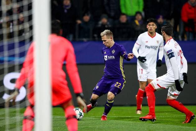 SOCCER - CL, Maribor vs Sevilla MARIBOR,SLOVENIA,05.DEC.17 - SOCCER - UEFA Champions League, group stage, NK Maribor vs FC Sevilla. Image shows Martin Milec (Maribor). GEPAxpictures xMaticxKlansek