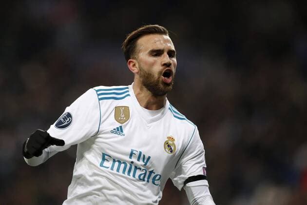 Real Madrid s striker Borja Mayoral jubilates the first goal of the team during the UEFA Champions League 6th round groups phase match between Real Madrid and Borja Mayoral at the Santiago Berbabeu stadium in Madrid, Spain, 06 December 2017. Real Madrid vs. Borussia Dortmund !ACHTUNG: NUR REDAKTIONELLE NUTZUNG!  Copyright: xJavierxLizonx MAD003 20171206-636481915940706704