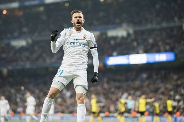 Fußball: Champions League, Saison 2017 2018, Gruppenphase, Gruppe H, Real Madrid - Borussia Dortmund am 06.12.2017 im Estadio Santiago Bernabeu in Madrid (Spanien). Madrids Borja Mayoral jubelt nach seinem Tor zum 1:0. Copyright: xKirchner DavidxInderliedx