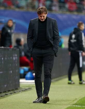 Trainer Ralph Hasenhüttl enttäuscht Enttäuschung Fußball Fussball UEFA CL Championsleague Herren Saison 2017 2018 06.12.2017 RB Leipzig RBL vs. Besiktas Istanbul