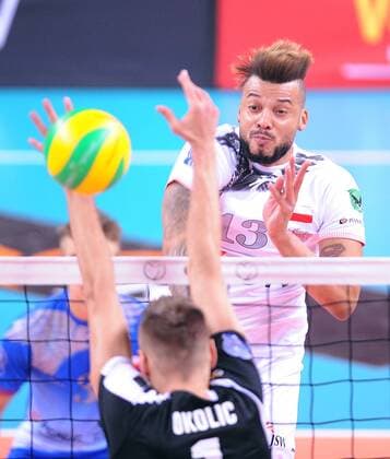 Volleyball, CL, Jastrzebski Wegiel - Berlin Recycling Volleys 2017.12.06 Jastrzebie Siatkowka Mezczyzn Liga Mistrzow Sezon 2017 2018 Jastrzebski Wegiel - Berlin Recycling Volleys N z Salvador Hidalgo Oliva Foto Lukasz Sobala Press Focus 2017.12.06 Jastrzebie Volleyball Mens CEV Volleyball Champions League Season 2017 2018 Jastrzebski Wegiel - Berlin Recycling Volleys Salvador Hidalgo Oliva Credit: Lukasz Sobala Press Focus NEWSPIX.PL --- Newspix.pl  20171206PF_LS091