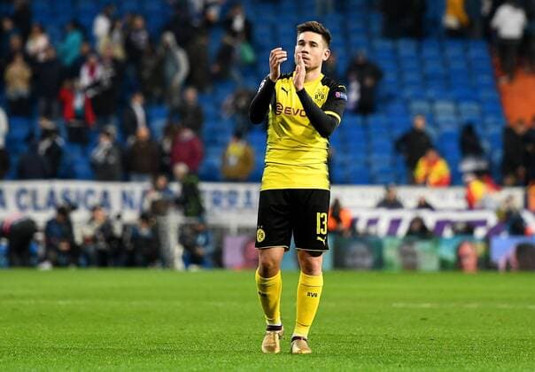 06.12.2017, xfux, Fussball Champions League, Real Madrid - Borussia Dortmund, emspor, v.l. Raphael Guerreiro (Borussia Dortmund) enttaeuscht, enttaeuscht schauend, dissapointed Madrid