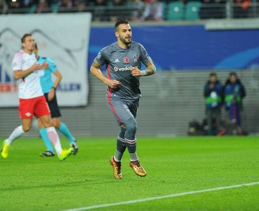 Alvaro Negredo of Besiktas during the Champions league group G match between RB Leipzig and Besiktas in Red Bull Arena in Leipzig , Germany on December 06 , 2017. Final Scores : Leipzig 1 - Besiktas 2 
