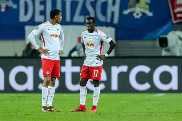 Leipzig, Deutschland 06.12.2017, UEFA Champions League - 2017 18 Season, Gruppenphase - Gruppe G - 6. Spieltag, RB Leipzig - Besiktas Istanbul, Bernardo (RBL) Bruma (RBL) enttaeuscht, enttaeuschung ( DeFodi507