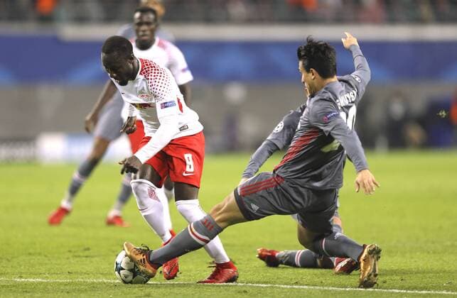 Foto: Naby Keita ( Leipzig ) Fussball UEFA Championsleague am Mi. 06.12.2017 Gruppenspiel RB Leipzig - Besiktas Istanbul