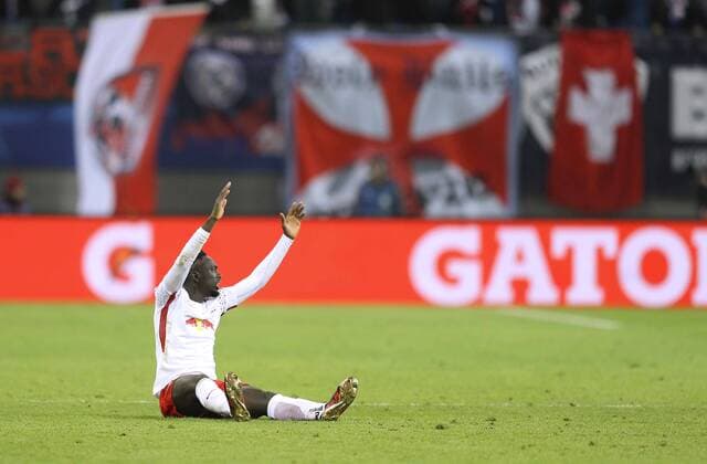 Foto: Jean-Kevin Augustin ( Leipzig ) Fussball UEFA Championsleague am Mi. 06.12.2017 Gruppenspiel RB Leipzig - Besiktas Istanbul 1 - 2