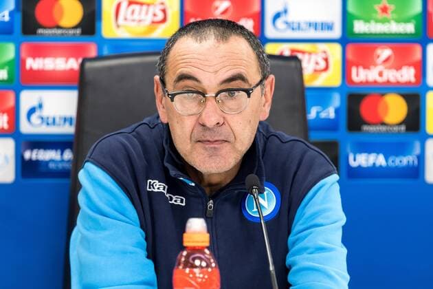 coach Maurizio Sarri of SSC Napoli during the UEFA Champions League group F match between Feyenoord Rotterdam and SSC Napoli at the Kuip on December 06, 2017 in Rotterdam, The Netherlands UEFA Champions League 2017 2018 xVIxVIxImagesx xGerritxvanxKeulenxIVx 9504027