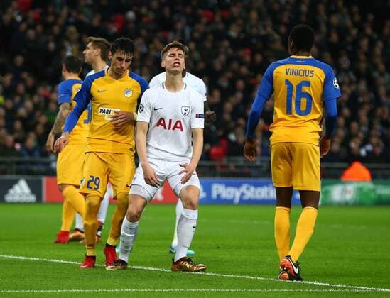 December 6, 2017 - London, England, United Kingdom - Tottenham Hotspur s Juan Foyth..during the Champions League Group G match between Tottenham Hotspur and Apoel Nicosia at Wembley stadium , London, England on 6 Dec 2017. Tottenham Hotspur v APOEL Nicosia - UEFA Champions League  - ZUMAn230 20171206_zaa_n230_337 Copyright: xKieranxGalvinx