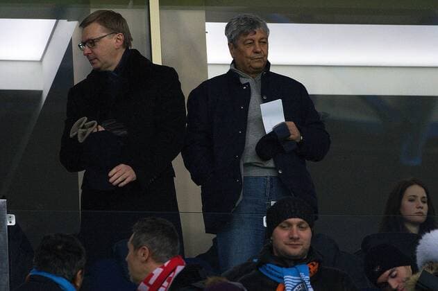 Director General of FC Shakhtar Donetsk Serhii Palkin (L) and former head coach of FC Shakhtar Donetsk Mircea Lucescu take their places on the stands before the UEFA Champions League Group F match against Manchester City FC at the Metalist Stadium in Kharkiv, northeastern Ukraine, December 6, 2017. Ukrinform. KHARKIV. FC Shakhtar Donetsk has beaten Manchester City FC 2-1 in the UEFA Champions League Group F match at Kharkiv s Metalist Stadium. Pitmen?s midfielder Bernard and defender Ismaily put their team in the lead in the first half (26?, 32? respectively). The visitors managed to score in added time when Manchester City?s forward Sergio Aguero took a successful penalty kick. Thus, FC Shakhtar Donetsk secured the second place in Group F and put an end to a winning streak of Manchester City FC this season. To celebrate his team?s victory, coach Paulo Fonseca appeared at the post-match news conference dressed as Zorro. The Shakhtar manager fulfilled his promise he had made if the Ukrainian champions reached the knockout stage of the Champions League. Shakhtar defeats Manchester City in Kharkiv  Copyright: xDanilxShamkinx