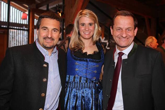 Ehrung des WinterStar 2014 im Moarhof auf dem Samerberg, ein Sportpreis f?r hervorragende Leistungen im Wintersport Georg Hackl, Natalie Geisenberger, Alfons H?rmann, Samerberg Bayern Deutschland
