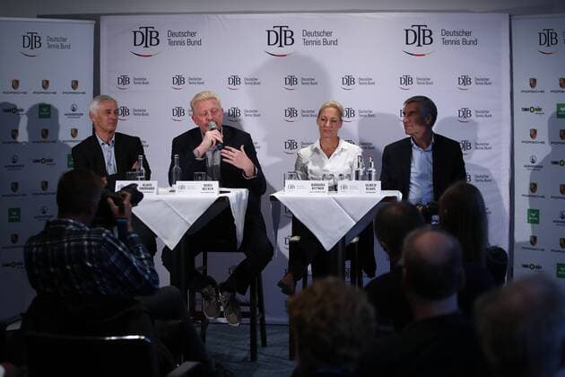 HAMBURG, Germany - DECEMBER 07: Boris Becker attends the Deutscher Tennis Bund (DTB) press conference PK Pressekonferenz on December, 2017 in Hamburg,Germany.