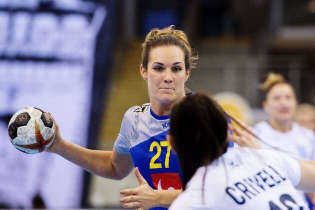 Handball, WM Damen, Schweden - Argentinien 171207 Sveriges Sabina Jacobsen i matchen mellan Sverige och Argentina under handbolls-VM den 7 december 2017 i Bietigheim Bissingen. Copyright: CARLxSANDIN BB171207CS027