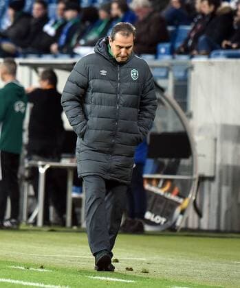 07.12.2017, xhbx, Fussball Europa League, TSG 1899 Hoffenheim - Rasgrad, emspor, v.l. Trainer Dimitar Dimitrov (Ludogorets Rasgrad) Sinsheim