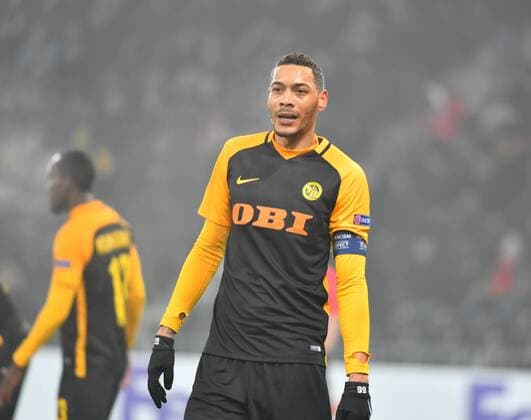 07.12.2017 Bern Stade de Suisse Fussball Herren Europa League 2017 2018 BSC Young Boys - Skenderbeu Korca .Bild zeigt Guillaume Hoarau (YB) Einzelbild Aktion