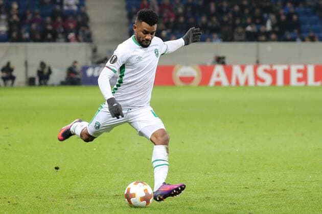 Neuciamo de Jesus Gusmao (Cicinho, Rasgrad, 4), am Ball, Spielszene, Freisteller, Ganzkörper, Einzelbild, Aktion, Action, Fussball, UEFA Europa League, TSG 1899 Hoffenheim - PFK Ludogorez Rasgrad 1945,
