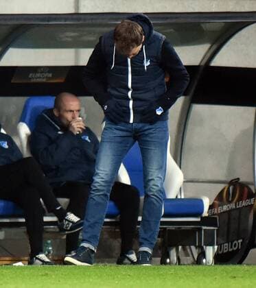 07.12.2017, xhbx, Fussball Europa League, TSG 1899 Hoffenheim - Rasgrad, emspor, v.l. Trainer Julian Nagelsmann (TSG 1899 Hoffenheim) Sinsheim