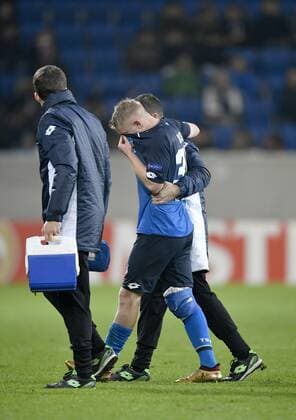 Philipp Ochs TSG 1899 Hoffenheim Verletzung verletzt muss vom Feld TSG 1899 Hoffenheim vs PFC Ludogorets Razgrad Europa League 07.12.2017 TSG 1899 Hoffenheim vs PFC Ludogorets Razgrad