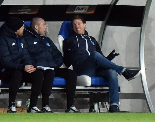 07.12.2017, xhbx, Fussball Europa League, TSG 1899 Hoffenheim - Rasgrad, emspor, v.l. Trainer Julian Nagelsmann (TSG 1899 Hoffenheim) Sinsheim