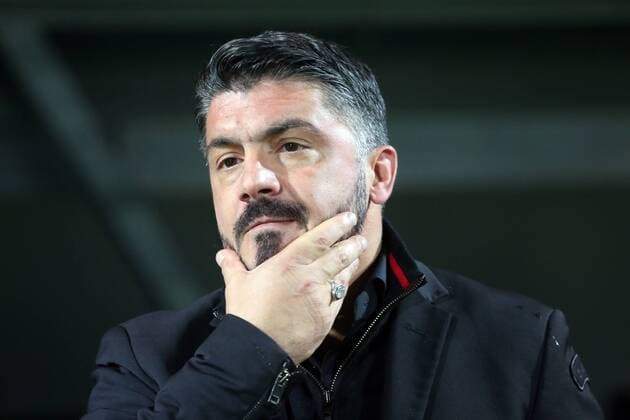 Fußball, EL, HNK Rijeka - AC Mailand UEFA Rijeka vs Milan - Rijeka, Croatia 07.12.2017., Rijeka, Croatia - UEFA Europa league, group D, round 6., HNK Rijeka - AC Milan. Gennaro Gattuso. Milan.  GoranxKovacic PIXSELL