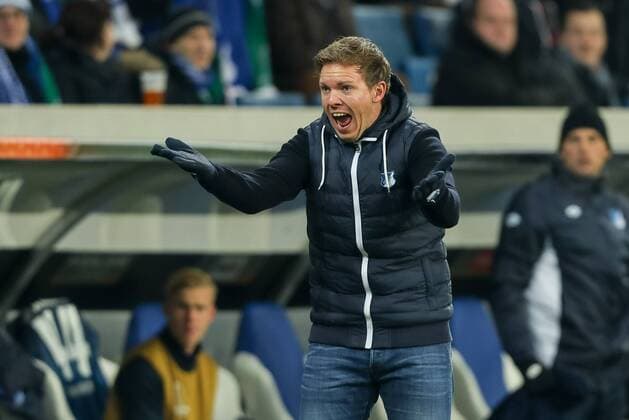Sinsheim, Deutschland 07.12.2017, UEFA Europa League - 2017 18 Season, Gruppenphase - Gruppe C - 6. Spieltag, TSG 1899 Hoffenheim - PFC Ludogorets 1945 , Trainer Julian Nagelsmann (TSG) gestikuliert ( DeFodi507