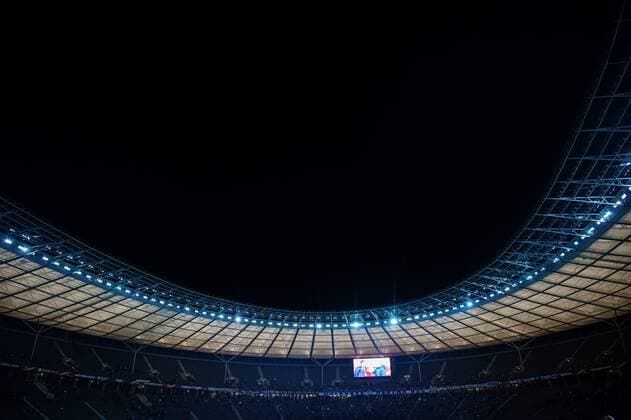Fußball, EL, Hertha BSC - Östersunds FK 171207 Lite publik pa arenan inför fotbollsmatchen i Europa League mellan Hertha Berlin och Östersund den 7 december 2017 i Berlin. Copyright: PETTERxARVIDSON BB171207PA040