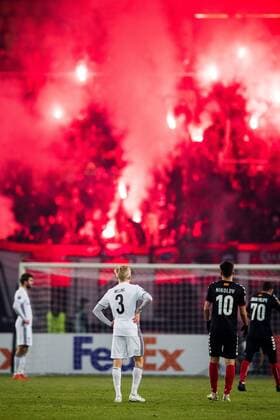 171207 Birger Meling of Rosenborg during the Europa League match between FK Vardar and Rosenborg on December 7, 2017 in Skopje. Photo: Jon Olav Nesvold BILDBYRN kod JE 160096 Copyright: JONxOLAVxNESVOLD BB171207ZB006