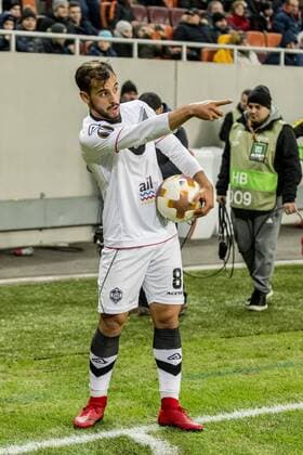 December 7, 2017: Davide Mariani 8 (FC Lugano) during the UEFA Europa League 2017-2018, Group Stage, Groupe G game between FCSB Bucharest (ROU) and FC Lugano (CHE) at National Arena Stadium, Bucharest, Romania ROU.  Copyright: xCronos CatalinxSoarex cronoscs7122017115014