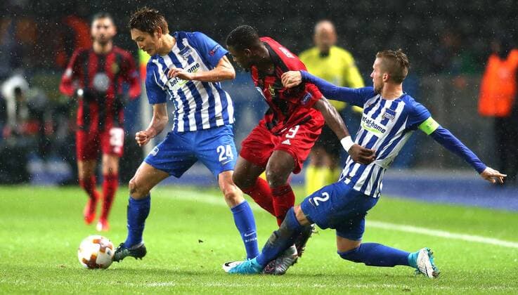Berlin, Olympiastadion Berlin, Europa League, Hertha BSC gegen Östersunds FK Bild:Genki Haraguchi (Hertha BSC) Fußball - Europa League - Hertha BSC - Östersunds FK