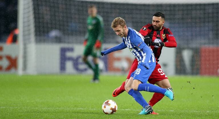 Berlin, Olympiastadion Berlin, Europa League, Hertha BSC gegen Östersunds FK Bild:Fabian Lustenberger (Hertha BSC) Fußball - Europa League - Hertha BSC - Östersunds FK