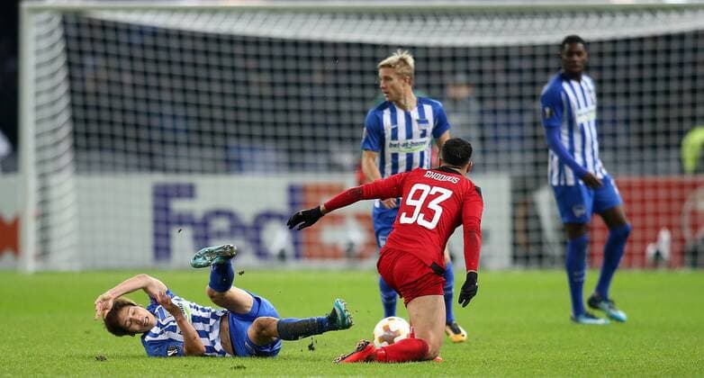 Berlin, Olympiastadion Berlin, Europa League, Hertha BSC gegen Östersunds FK Bild: Genki Haraguchi (Hertha BSC) Fußball - Europa League - Hertha BSC - Östersunds FK