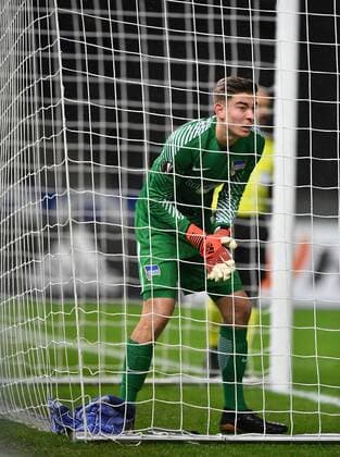 Jonathan Klinsmann (Torwart Hertha BSC), Hertha BSC Berlin - Östersunds FK Europa League, Gruppenphase, Rückspiel, Fußball, Fussball, soccer, Herren, Männer, Maenner, Deutschland, Germany Berlin, 7.12.2017, Olympiastadion