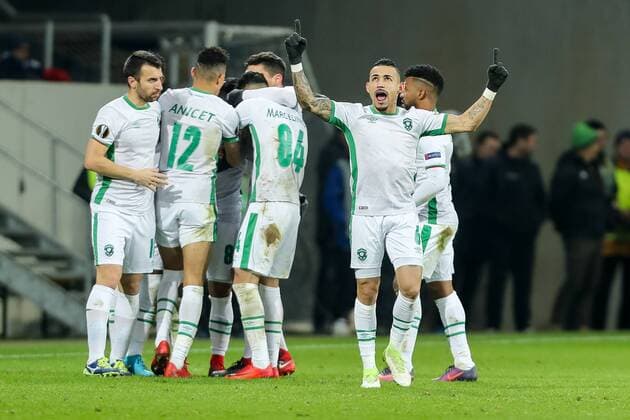Sinsheim, Deutschland 07.12.2017, UEFA Europa League - 2017 18 Season, Gruppenphase - Gruppe C - 6. Spieltag, TSG 1899 Hoffenheim - PFC Ludogorets 1945 , Tor zum 1:1 Torschuetze Wanderson (Ludogorets) wird bejubelt ( DeFodi507