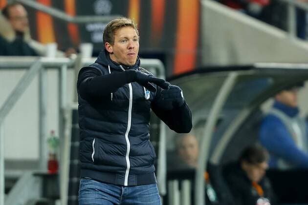 Sinsheim, Deutschland 07.12.2017, UEFA Europa League - 2017 18 Season, Gruppenphase - Gruppe C - 6. Spieltag, TSG 1899 Hoffenheim - PFC Ludogorets 1945 , Trainer Julian Nagelsmann (TSG) gestikuliert ( DeFodi507