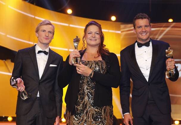 Wahl zum Sportler des Jahres 2015 Severin Freund , Christina Schwanitz und Jan Frodeno, Baden Baden Baden Wuerthemberg Deutschland