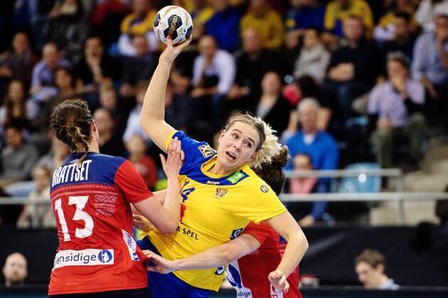 Handball, WM Damen, Norwegen - Schweden 171208 Sveriges Johanna Westberg i matchen mellan Norge och Sverige under handbolls-VM den 8 december 2017 i Bietigheim Bissingen. Copyright: CARLxSANDIN BB171208CS053