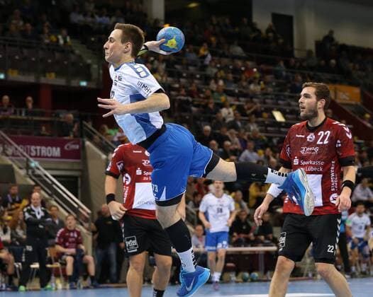 Ludwigsburg, Handball 2. Bundesliga SG BBM Bietigheim vs. VfL Lübeck Schwartau: Martin Marcec (BBM)