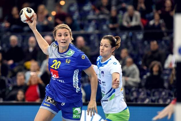 Handball, WM, Damen, Schweden - Leipzig 171210 Sveriges Isabelle Gullden under attondelsfinalen mellan Sverige och Slovenien under handbolls-VM den 10 december 2017 i Leipzig. Copyright: CARLxSANDIN BB171210CS044