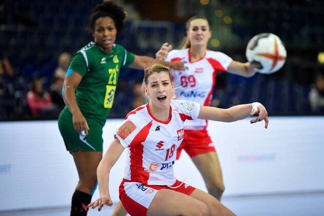 2017.12.11 Lipsk Pilka reczna Mistrzostwa Swiata w pilce recznej kobiet Polska - Brazylia N z Aleksandra Zych Foto Lukasz Laskowski PressFocus NEWSPIX.PL 2017.12.11 Leipizg IHF Women s Handball World Championship WM Weltmeisterschaft Poland v Brazil Aleksandra Zych Credit: Lukasz Laskowski PressFocus --- Newspix.pl  20171211_LUK_390