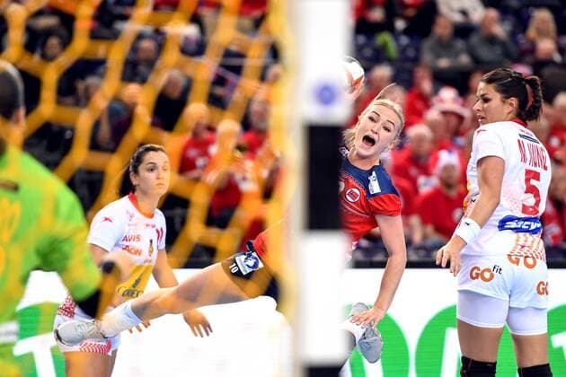171211 Norges Stine Bredal Oftedal under attondelsfinalen mellan Spanien och Norge under handbolls-VM den 11 december 2017 i Leipzig. Copyright: CARLxSANDIN BB171211CS070